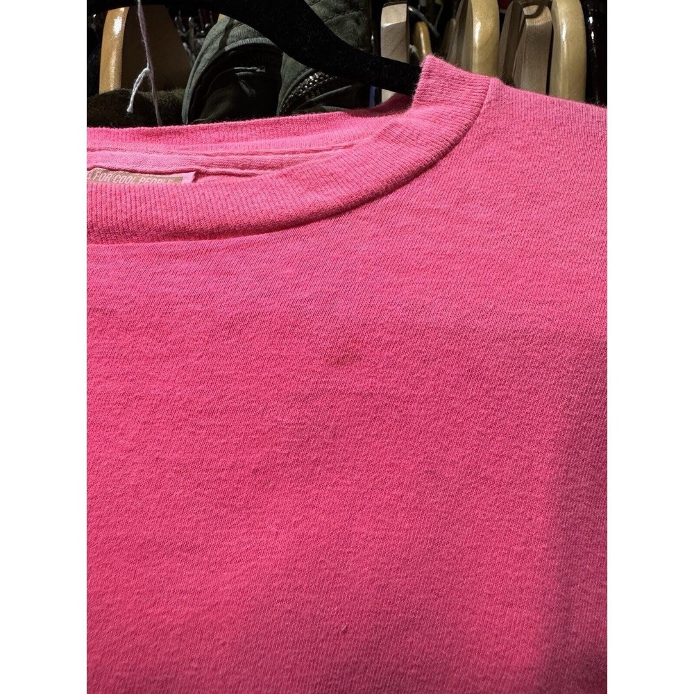 Vintage 90s Freeze Tag Paris France Hot Pink Crop Top OSFA - Picture 3 of 5